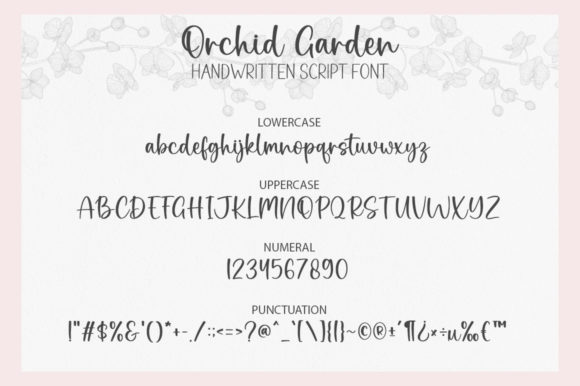 Orchid Garden Font Poster 6