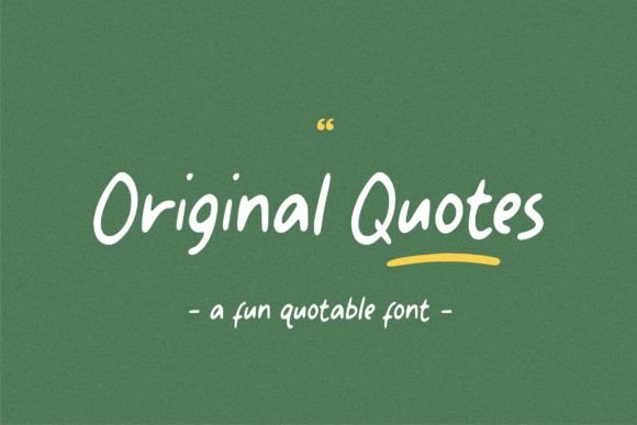 Original Quotes Font Poster 1