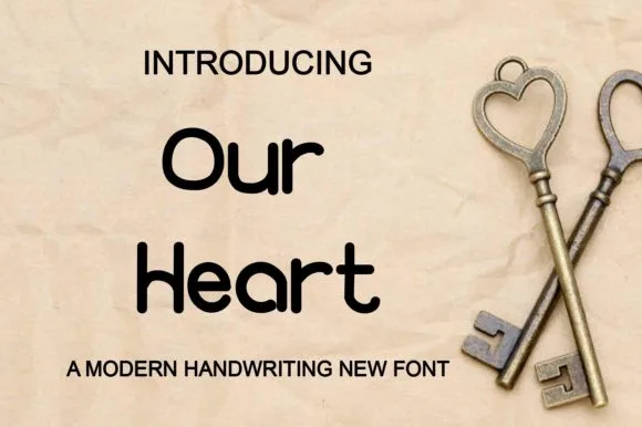 Our Heart Font Our Heart Font Poster 1