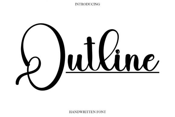 Outline Font Poster 1
