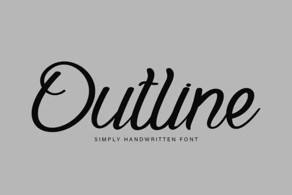 Outline Font Outline Font Poster 1