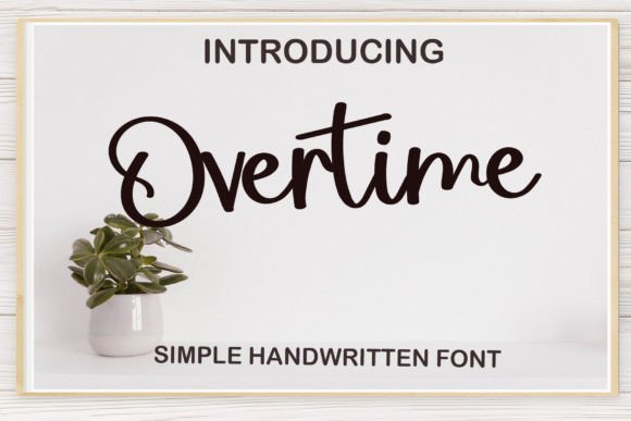Overtime Font Poster 1