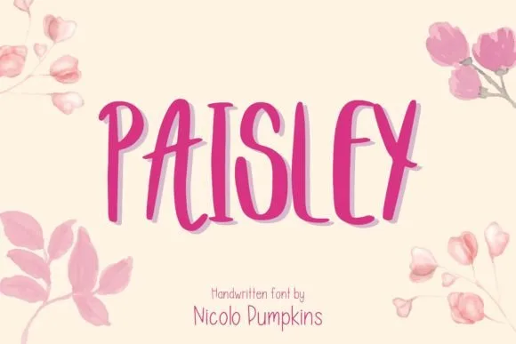 Paisley Font Paisley Font Poster 1