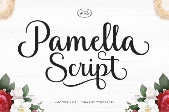 Pamella Script Font Poster 1