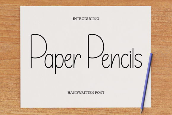 Paper Pencils Font Poster 1