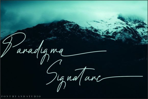 Paradigma Signature Font Poster 1