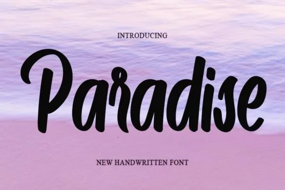Paradise Font Paradise Font Poster 1