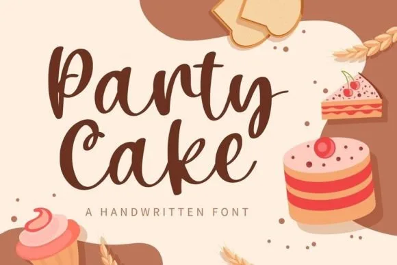 Party Cake Font Party Cake Font Poster 1