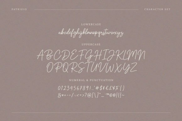 Patrigio Font Poster 8