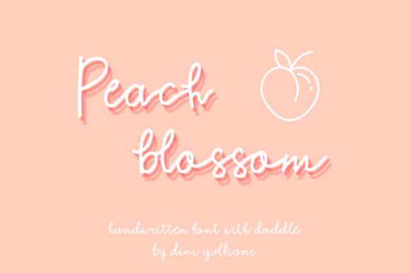 Peach Blossom Font Poster 1