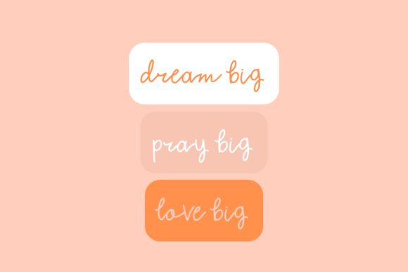 Peach Blossom Font Poster 5