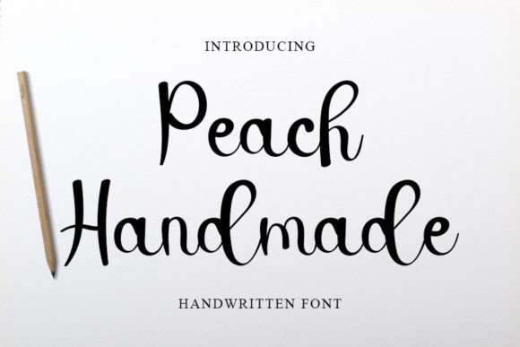 Peach Handmade Font Poster 1