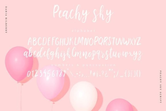 Peachy Sky Font Poster 6