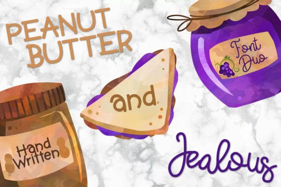 Peanut Butter and Jealous Duo Font Poster 1