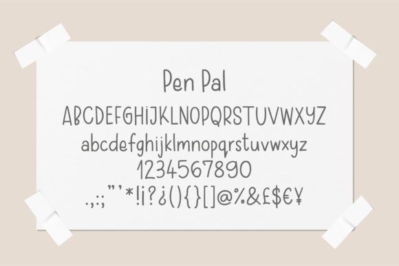 Pen Pal Font Poster 2