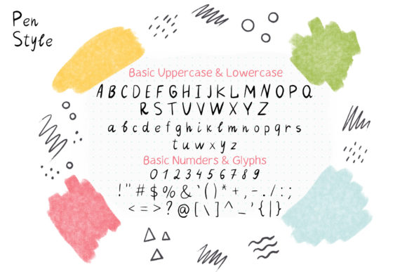 Pencil & Pen Font Poster 2