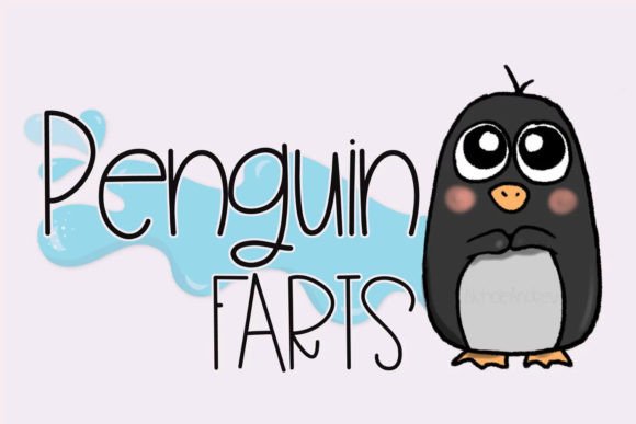 Penguin Farts Font Poster 1