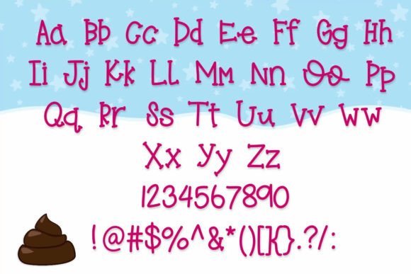 Penguin Poop Font Poster 5