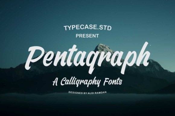 Pentagraph Font Poster 1