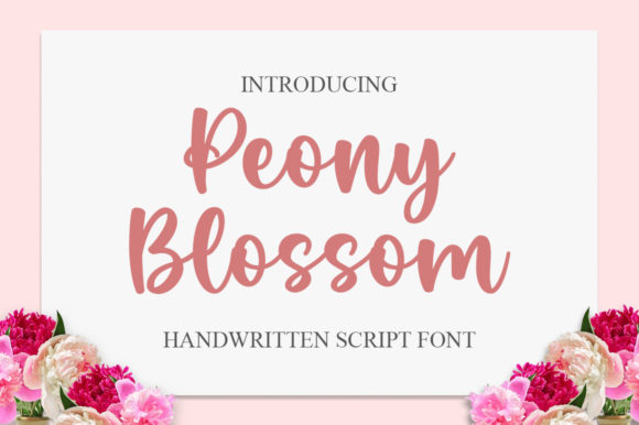 Peony Blossom Font Poster 1