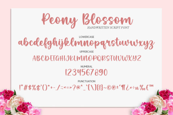 Peony Blossom Font Poster 5