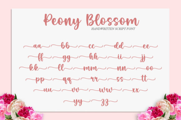 Peony Blossom Font Poster 6