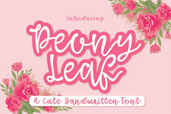 Peony Leaf Font Poster 1