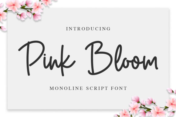 Pink Bloom Font Poster 1