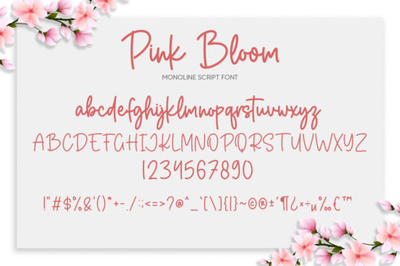 Pink Bloom Font Poster 6