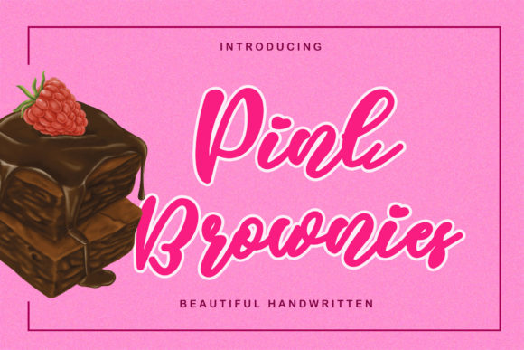 Pink Brownies Font Poster 1