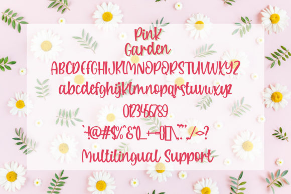 Pink Garden Font Poster 5