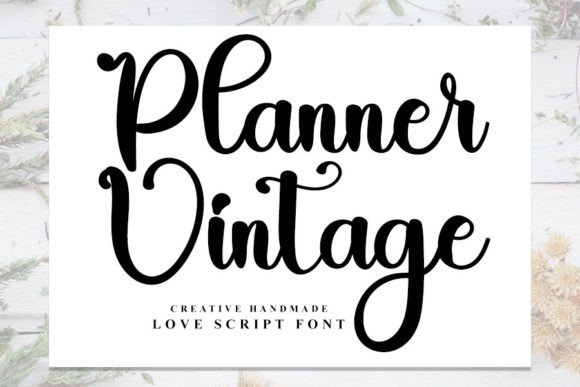 Planner Vintage Font Poster 1