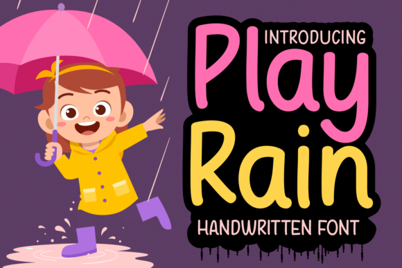 Play Rain Font Poster 1