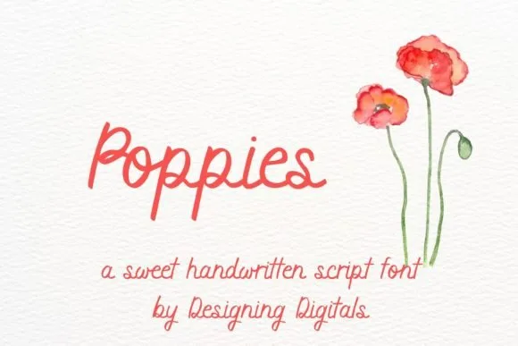 Poppies Font Poppies Font Poster 1