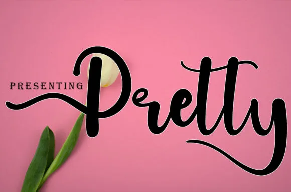 Pretty Font Pretty Font Poster 1