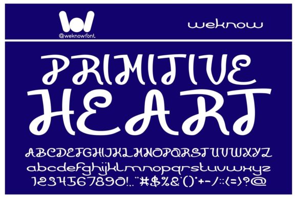 Primitive Heart Font