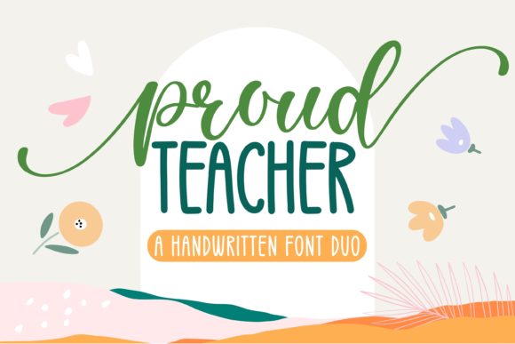 Proud Teacher Font Poster 1