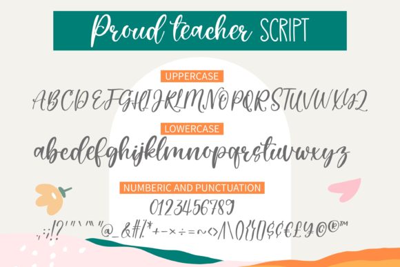 Proud Teacher Font Poster 3