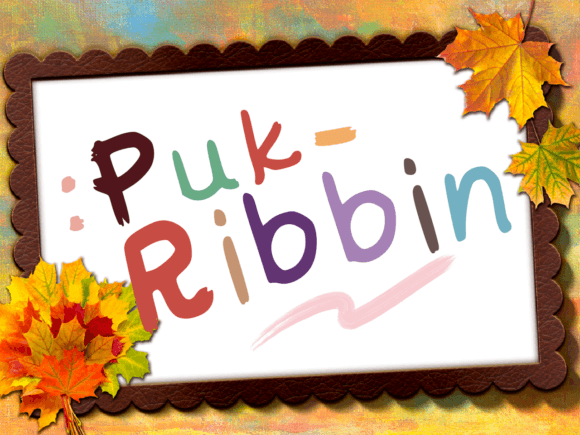 Puk Ribbin Font