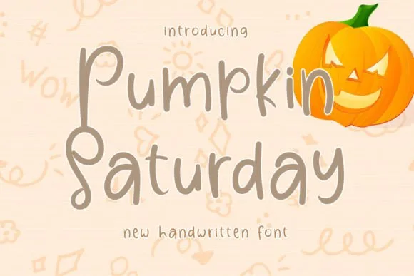 Pumpkin Saturday Font Pumpkin Saturday Font Poster 1
