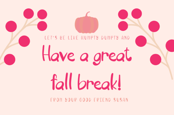 Pumpkin Tart Font Poster 4