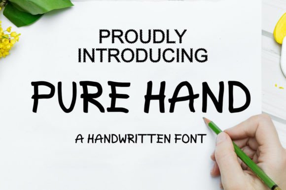 Pure Hand Font Poster 1