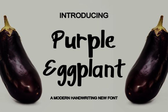 Purple Eggplant Font Poster 1