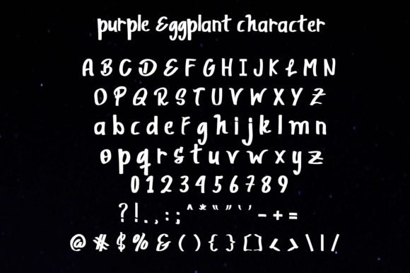 Purple Eggplant Font Poster 5