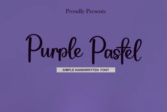 Purple Pastel Font Poster 1