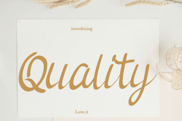 Quality Font Poster 1