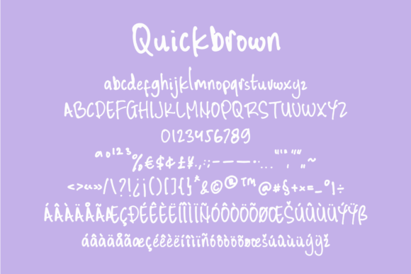 Quickbrown Font Poster 3