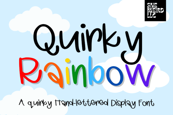 Quirky Rainbow Font Poster 1