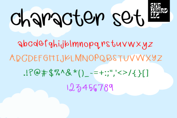 Quirky Rainbow Font Poster 2