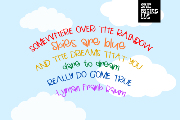 Quirky Rainbow Font Poster 3